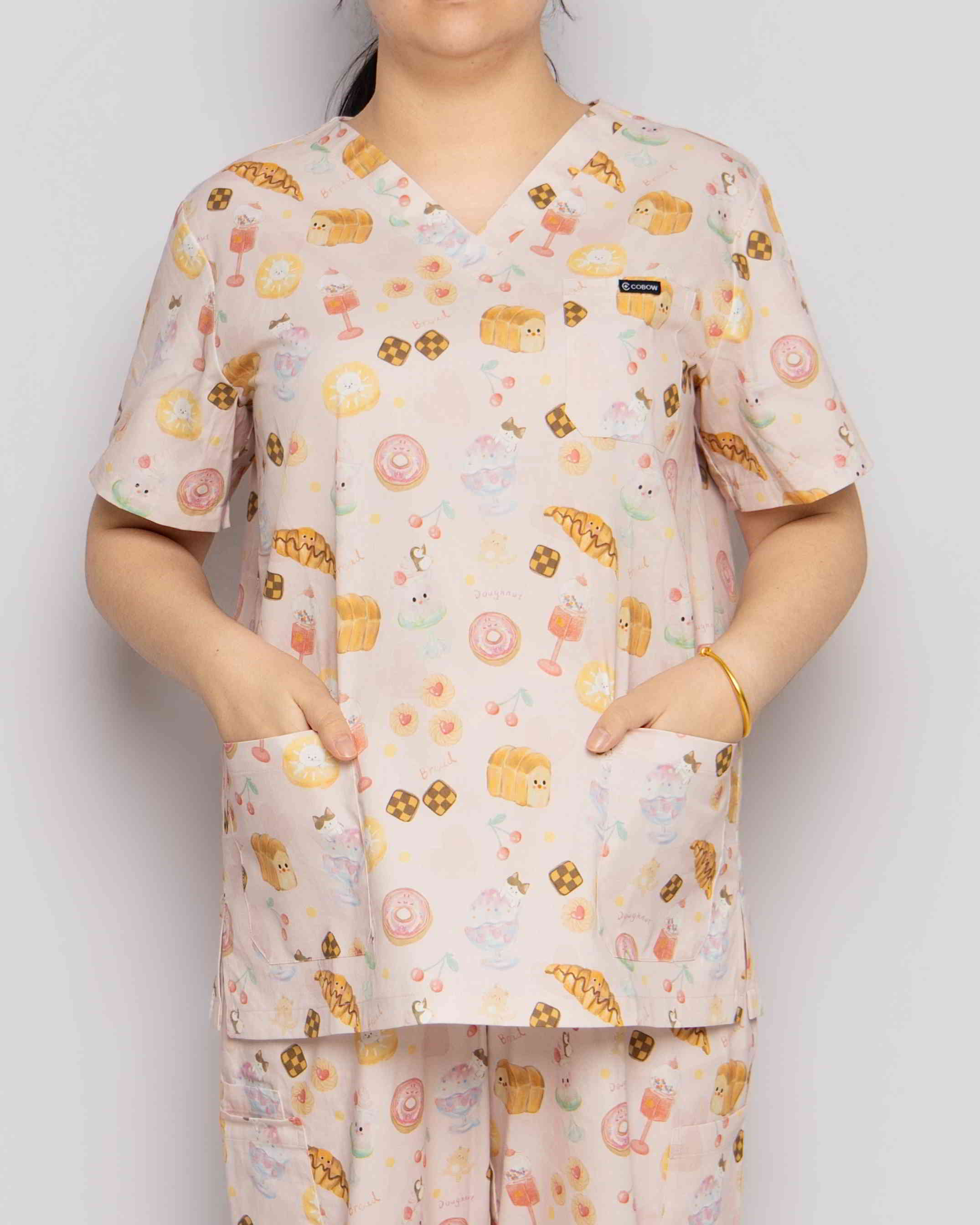 Sweet Treats Pink Scrub Set