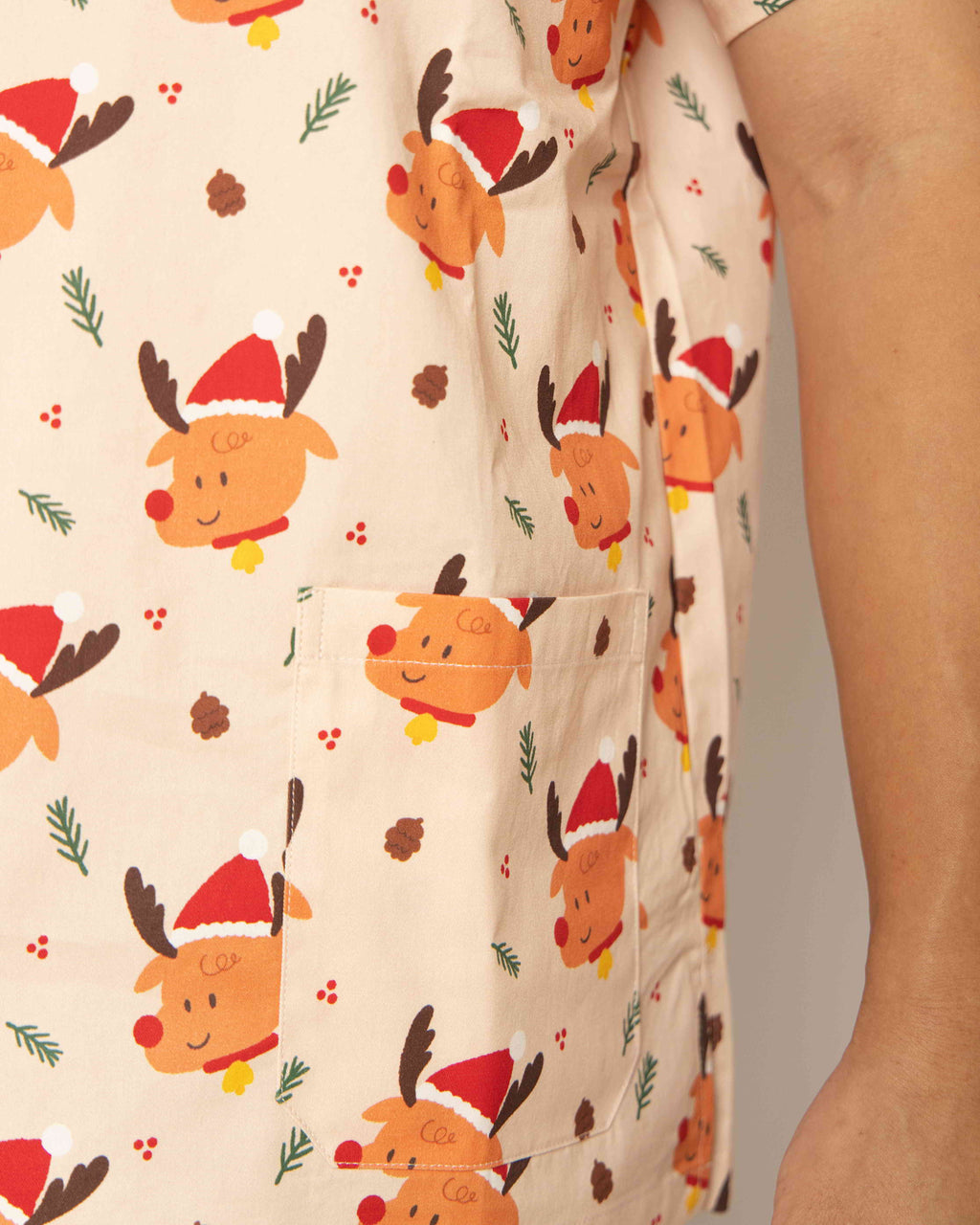 Reindeer Party Scrub Top